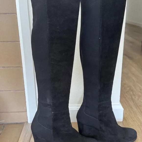 Black Suede Stuart Weitzman Boots - Picture 3 of 3